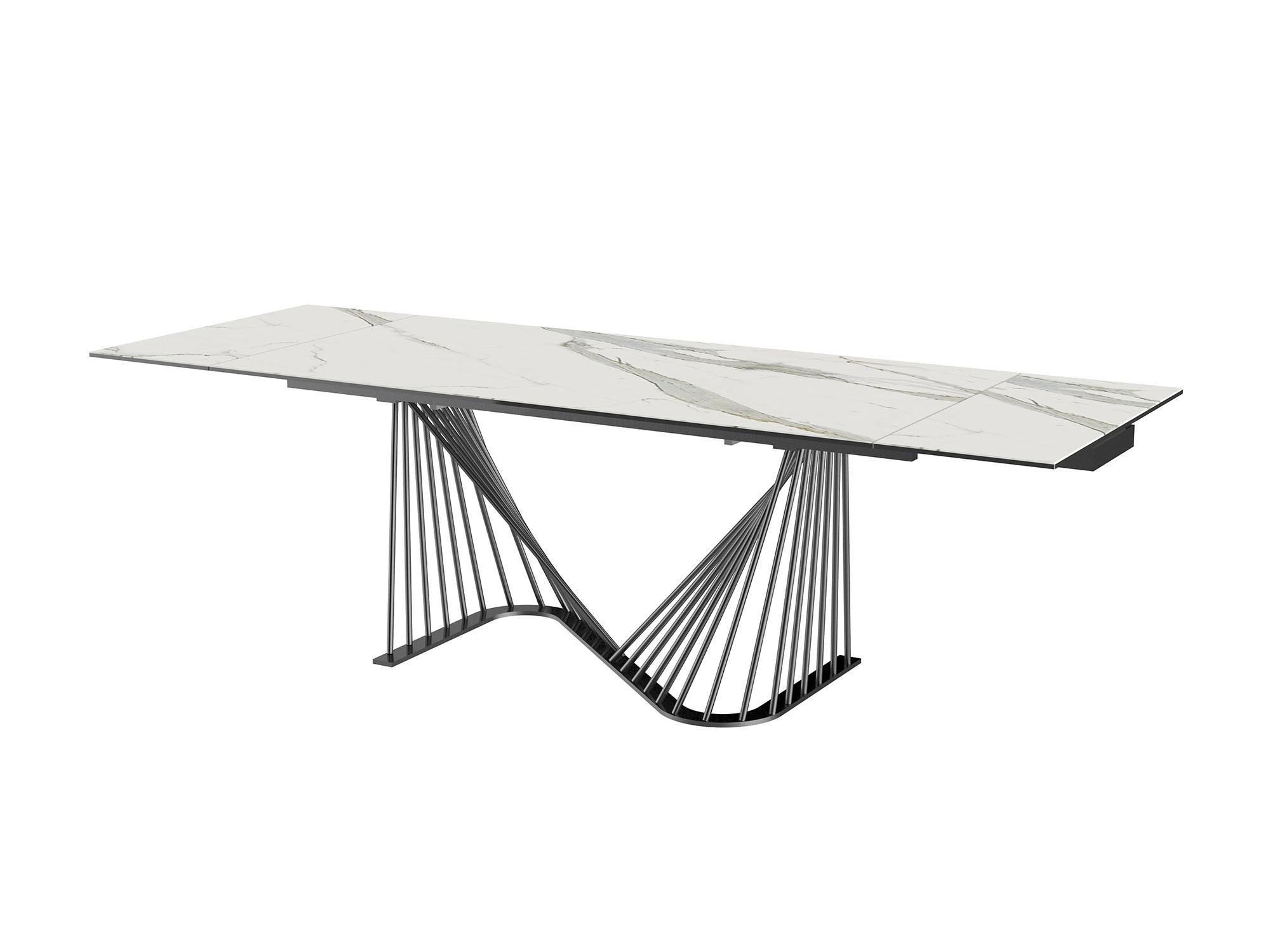 DNA Extendable Rectangular Dining Table - 71"/102"W - Euro Living Furniture