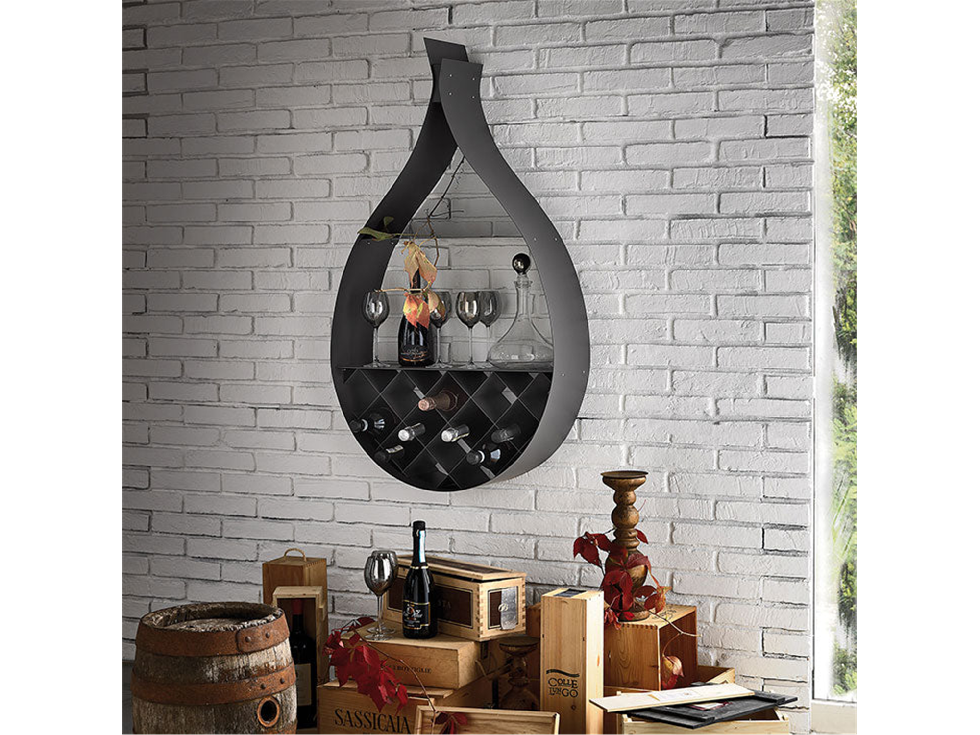 Drop Wine Rack - Euro Living Furniture