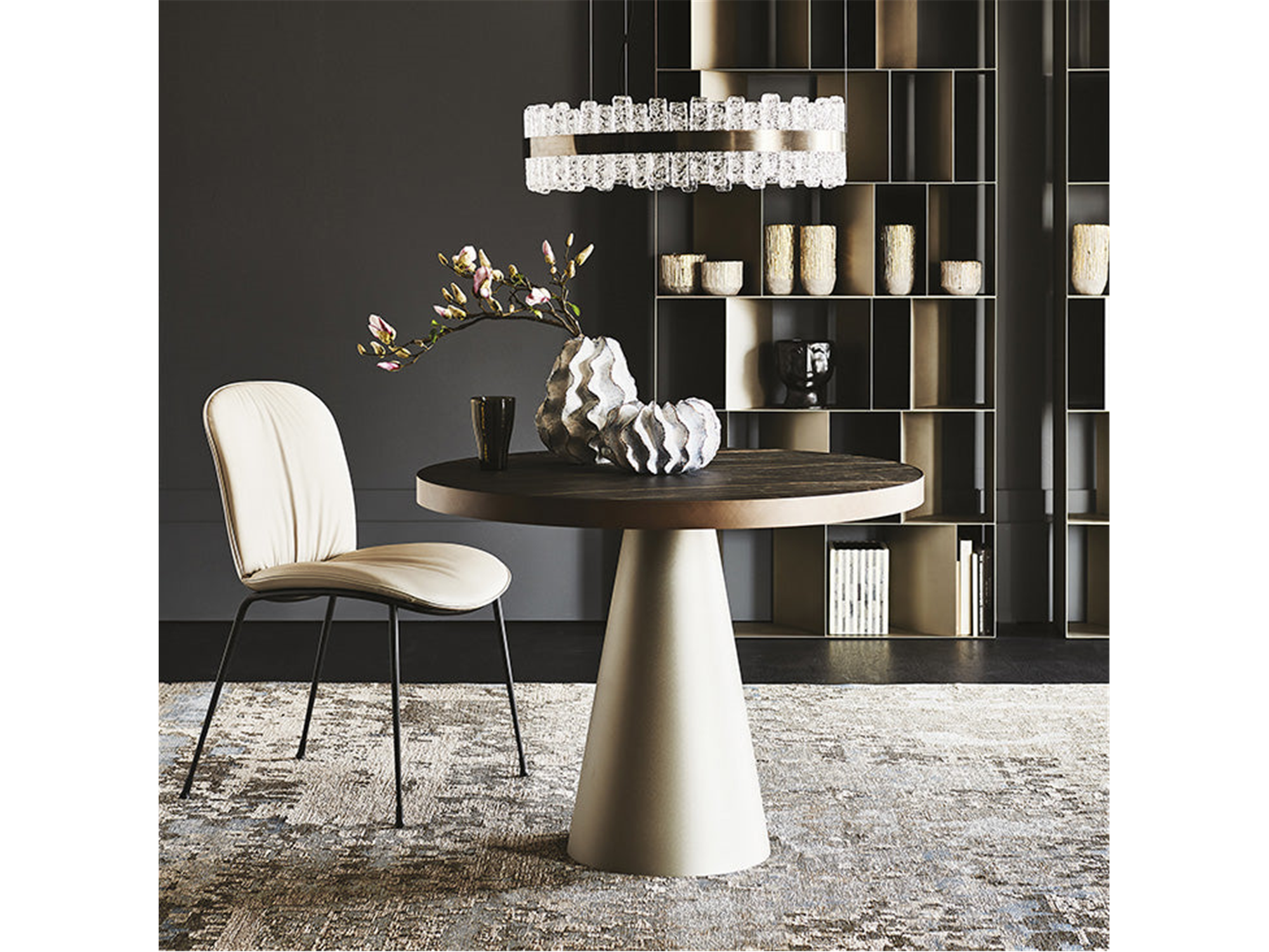Saturno keramik Bistrot Table - Euro Living Furniture