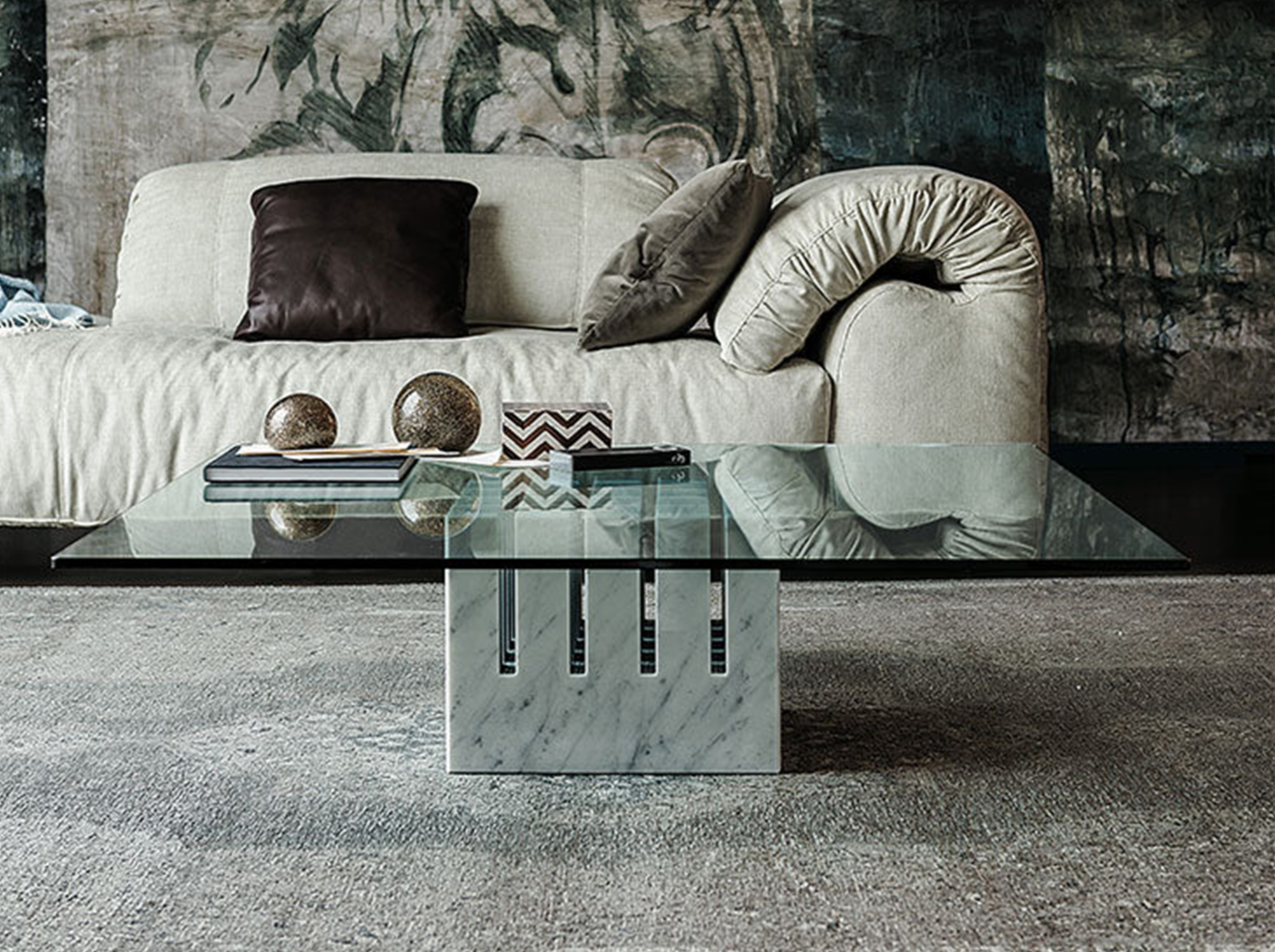 Scacco Marble Coffee Table - Euro Living Furniture