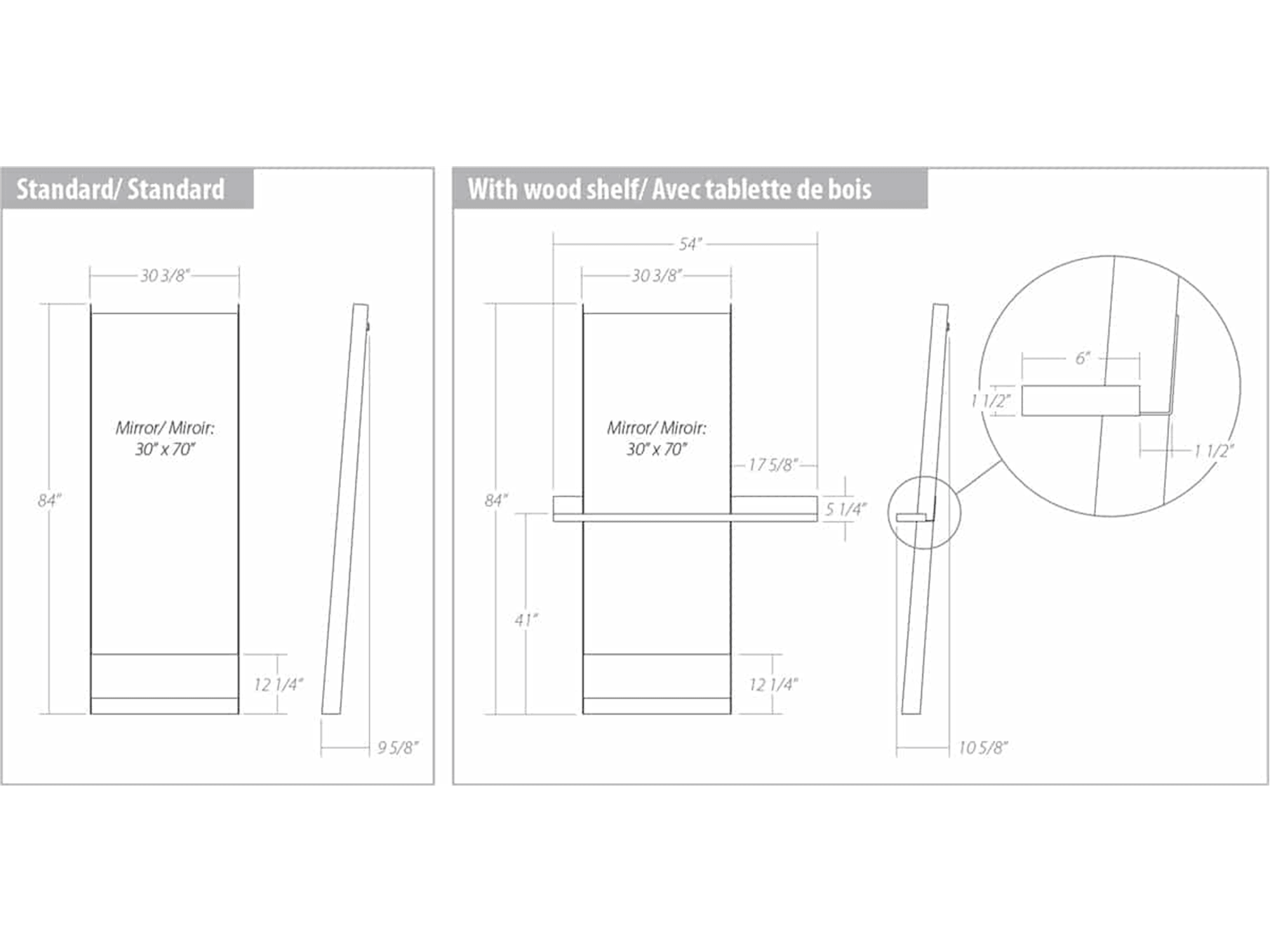 Milana Mirror - Euro Living Furniture