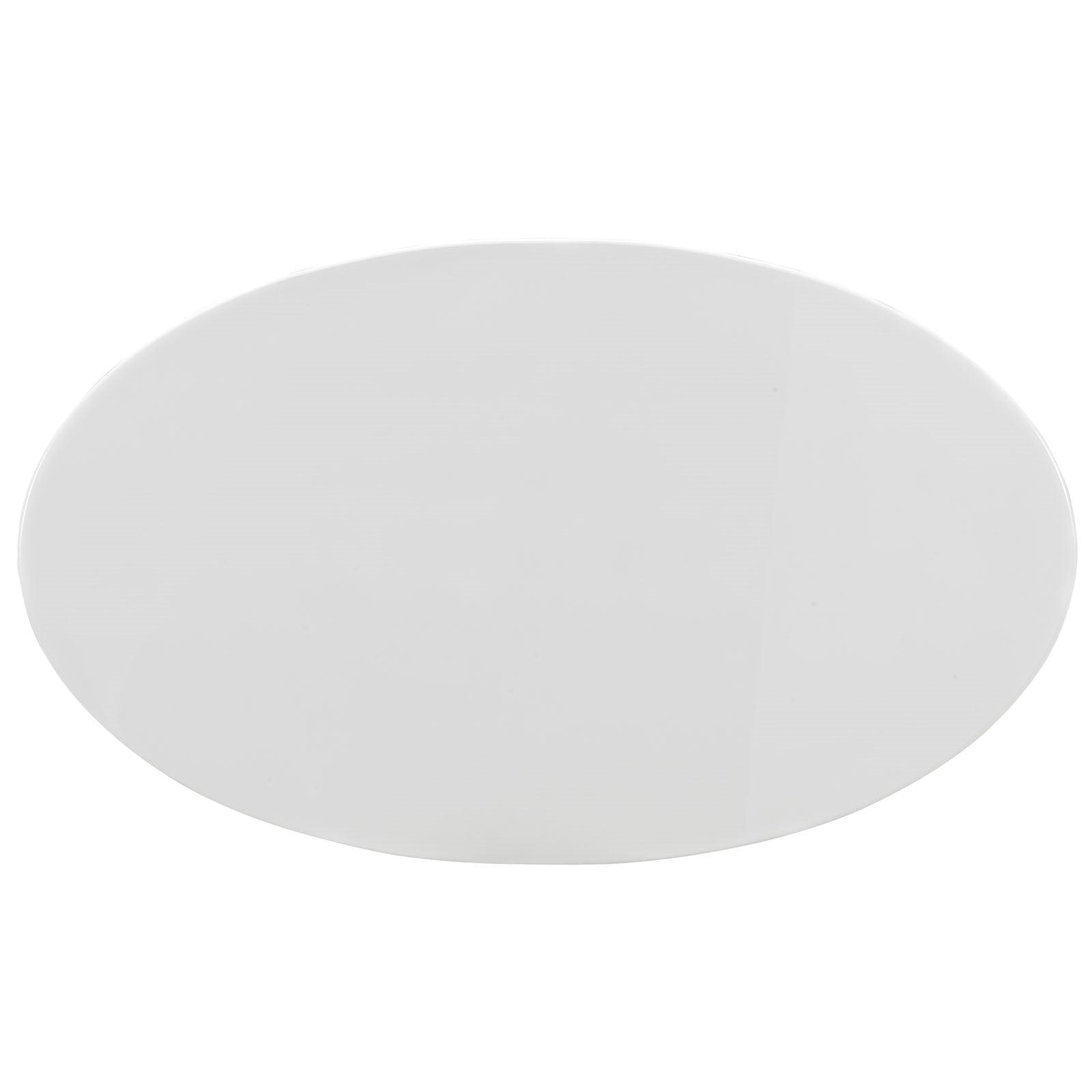 Lola 60" Oval Wood Top Dining Table in White - Euro Living Furniture