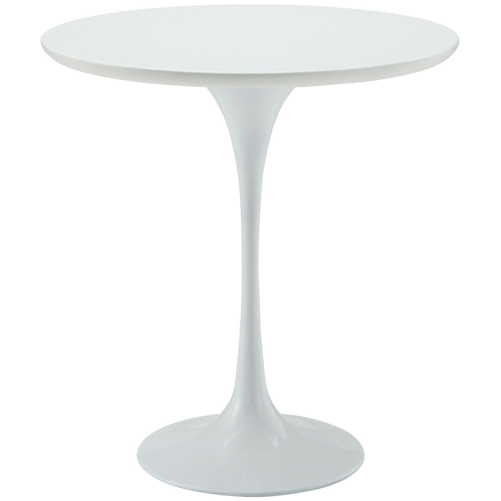 Lola 20" Wood Side Table in White - Euro Living Furniture