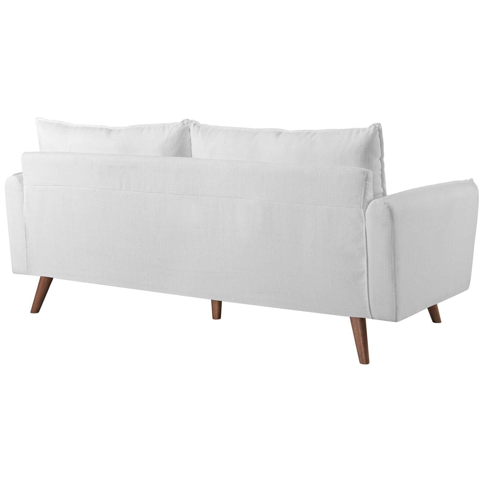 Revine Upholstered Fabric Sofa in White - Euro Living Furniture