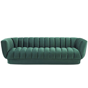 Lyla Tufted Velvet Sofa in Green - Euro Living Furniture