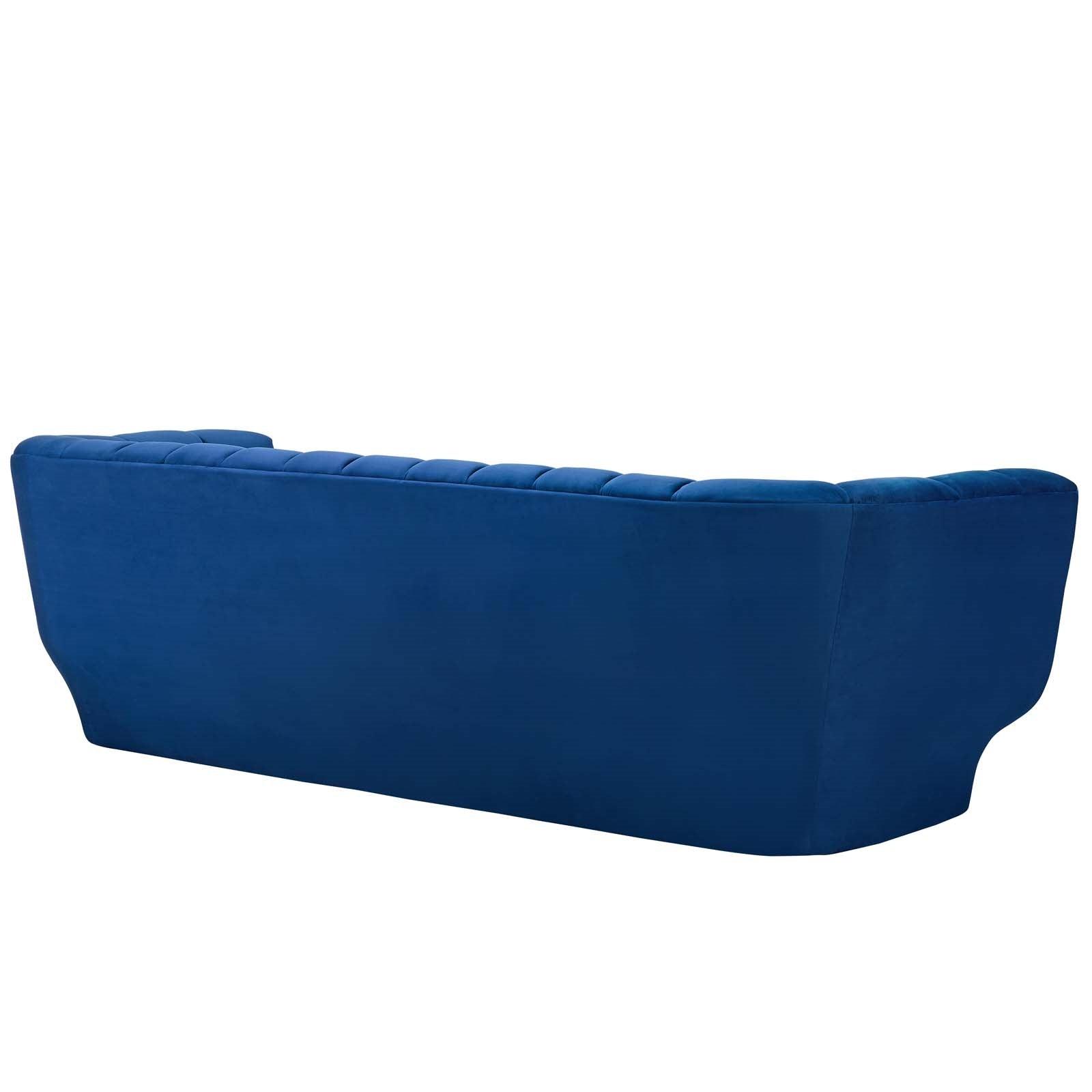 Lyla Tufted Velvet Sofa in Navy - Euro Living Furniture