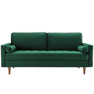 Valerie Velvet Sofa in Green - Euro Living Furniture