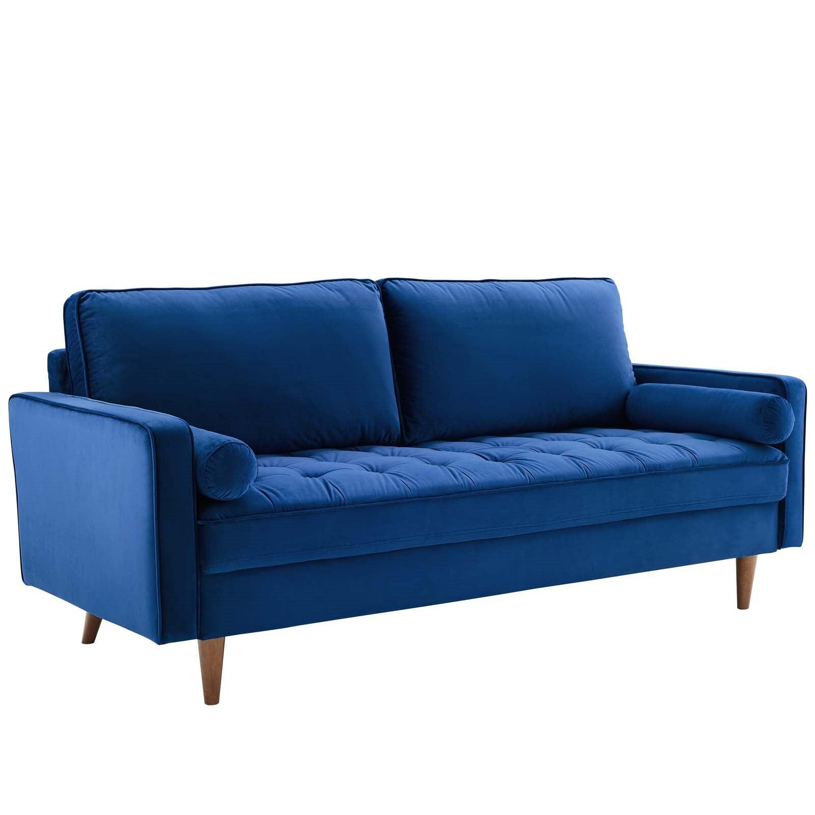 Valerie Velvet Sofa in Navy - Euro Living Furniture