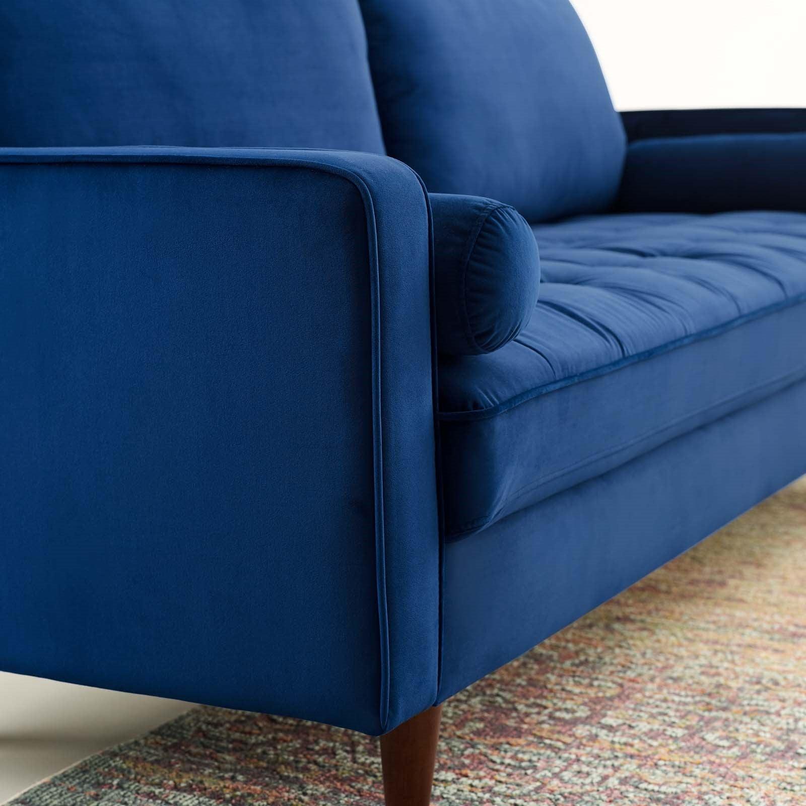 Valerie Velvet Sofa in Navy - Euro Living Furniture