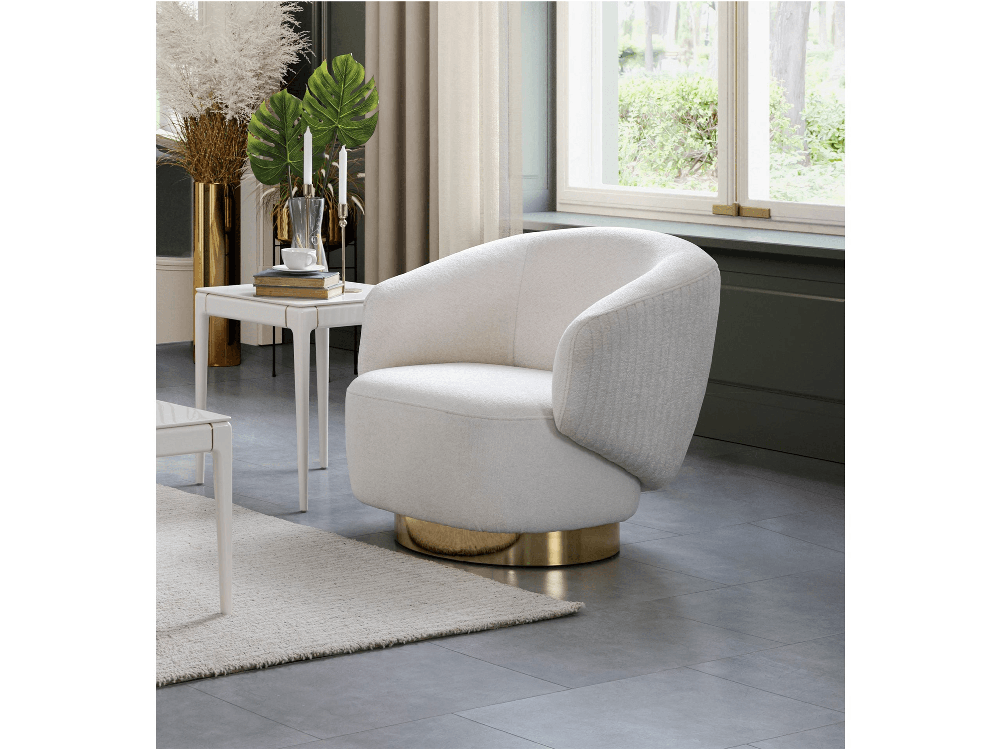 Erzin Swivel Accent Chair - Euro Living Furniture