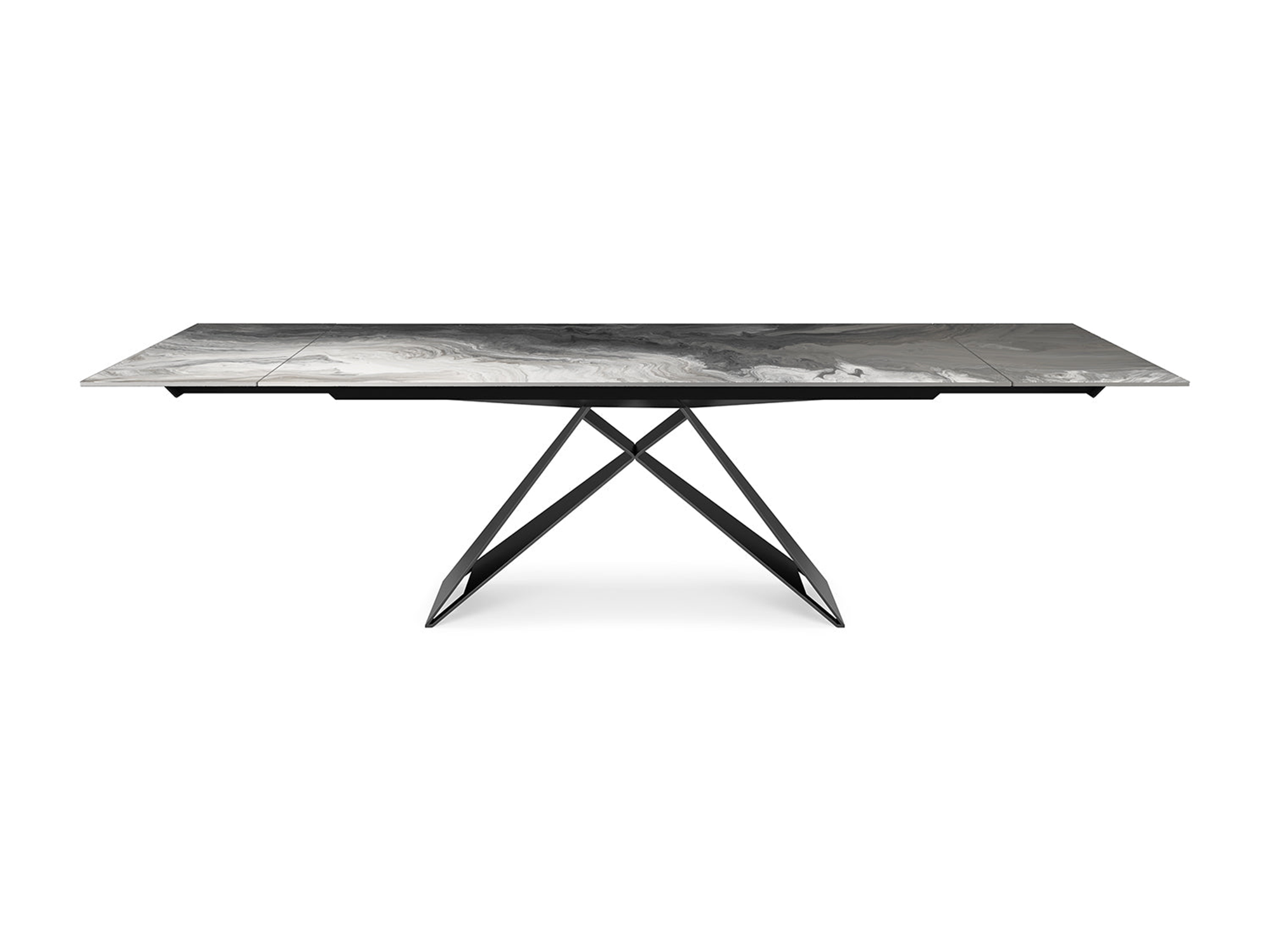 Premier CrystalArt Drive Dining Table - 78"W - Euro Living Furniture