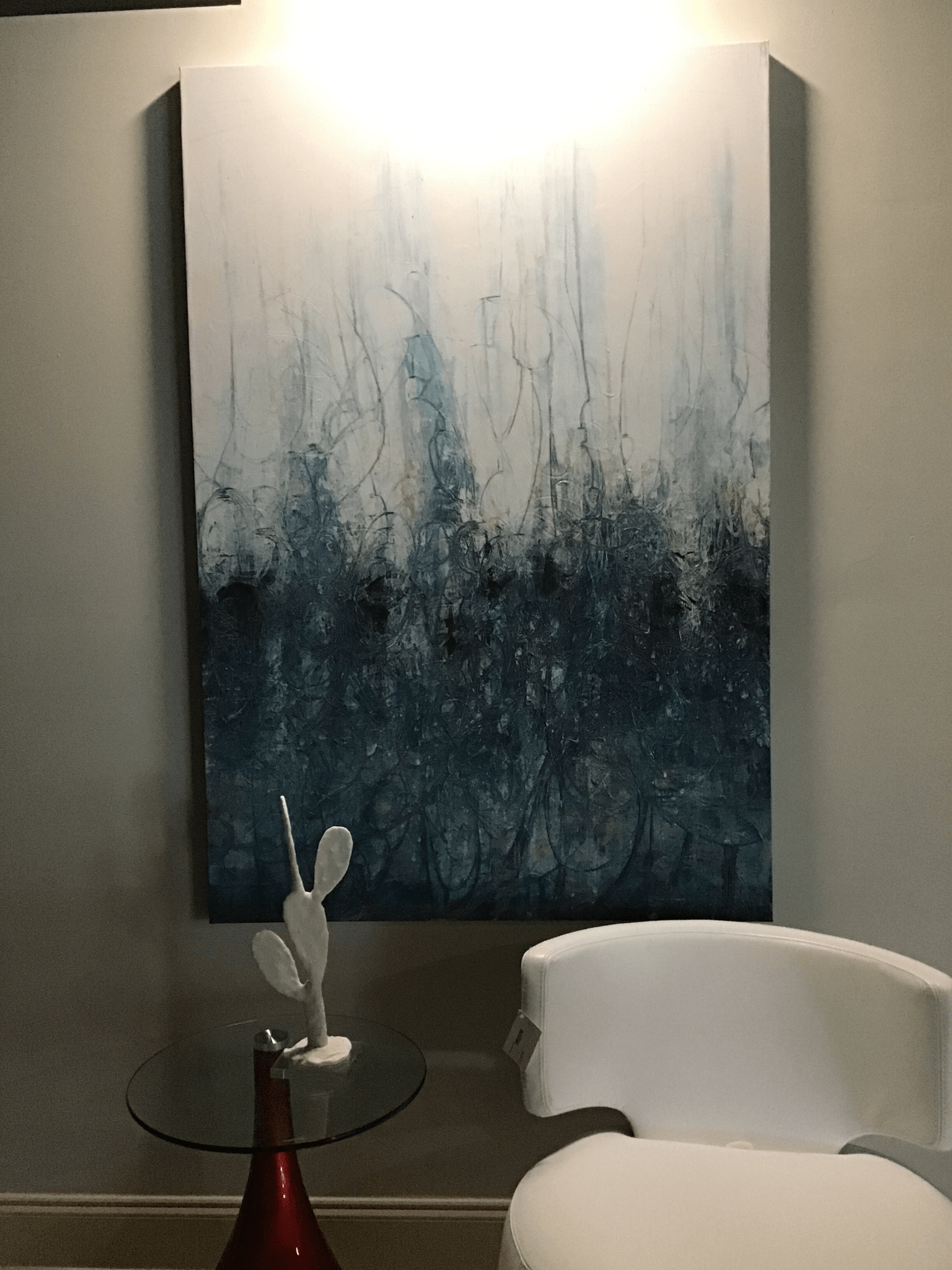 Abstract Blue Art AS IS - Euro Living Furniture