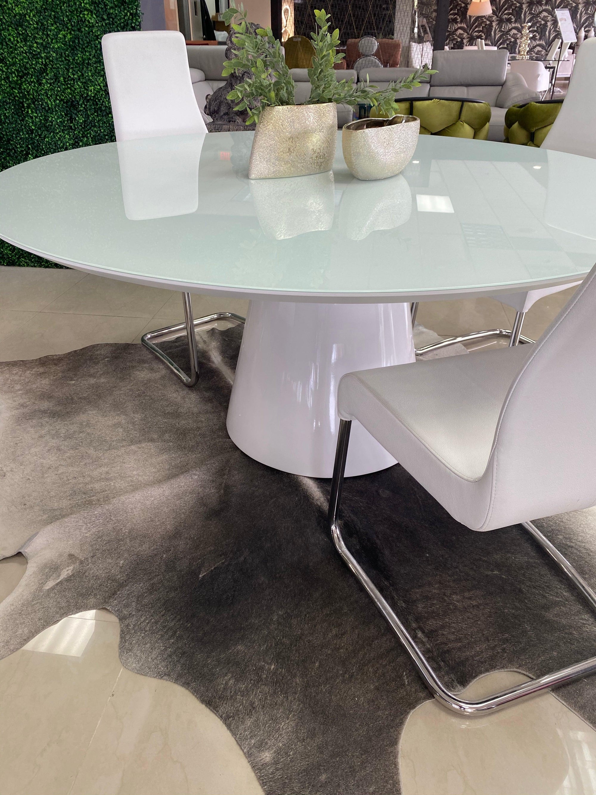 Jasmine Blanca Table 59" (White) - Euro Living Furniture