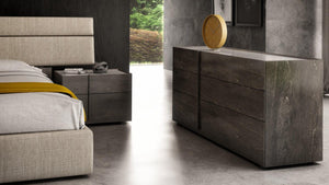 Plank Upholstered Bed - Euro Living Furniture