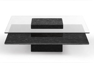 Reverie Grey Elm & Glass Coffee Table - Euro Living Furniture