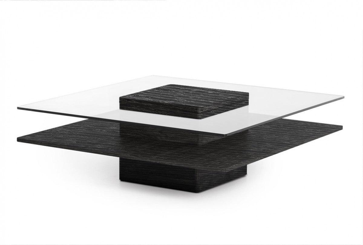 Reverie Grey Elm & Glass Coffee Table - Euro Living Furniture