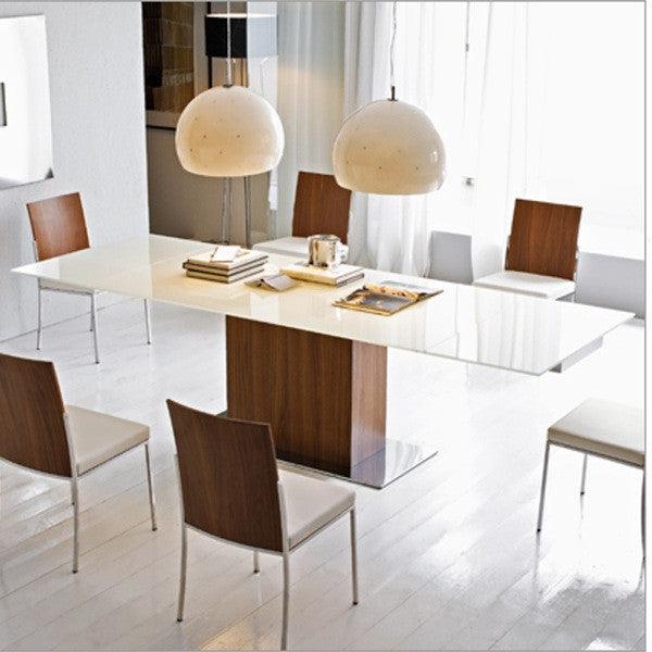 Park Glass Extendable Glass Table - Euro Living Furniture