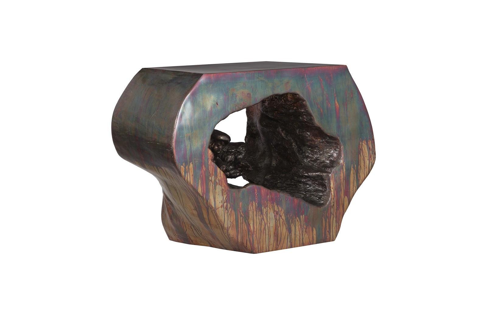 Plateada Hollow Console Cooper Patina - Euro Living Furniture