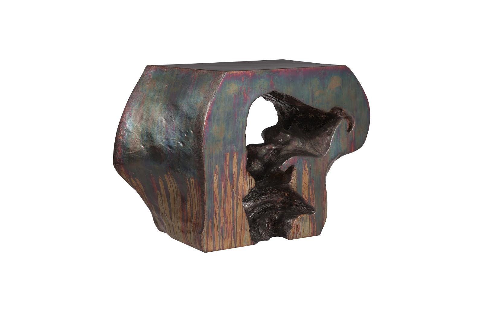 Plateada Hollow Console Cooper Patina - Euro Living Furniture