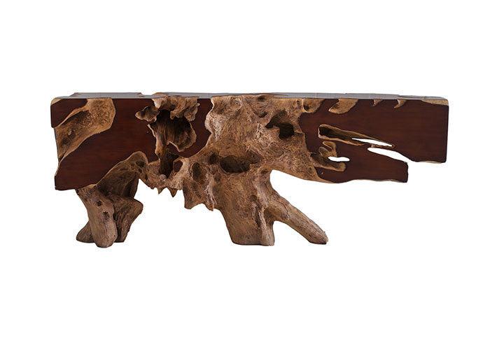 Freeform Console Table in Faux Bois - Euro Living Furniture