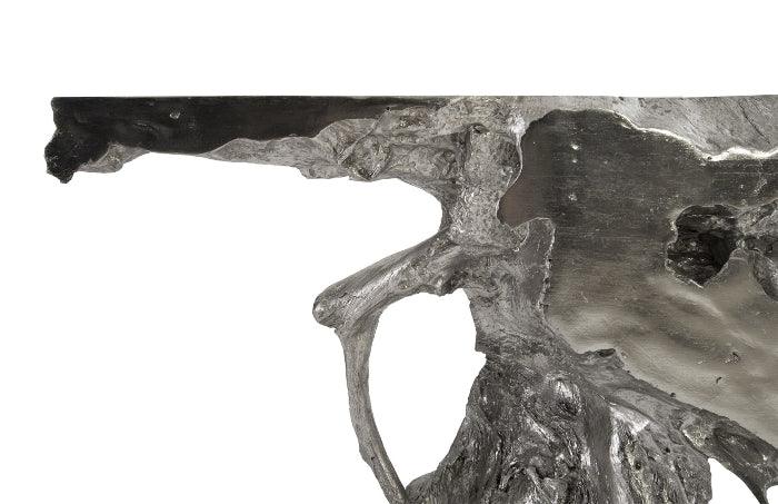 Freeform Console Table Silver Leaf - Euro Living Furniture