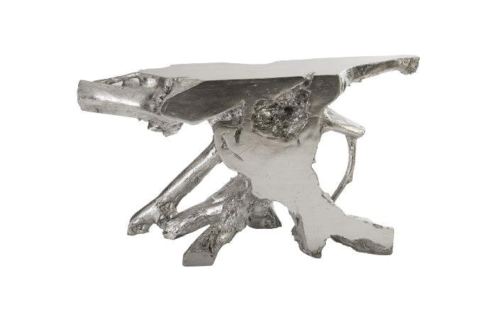 Freeform Console Table Silver Leaf - Euro Living Furniture