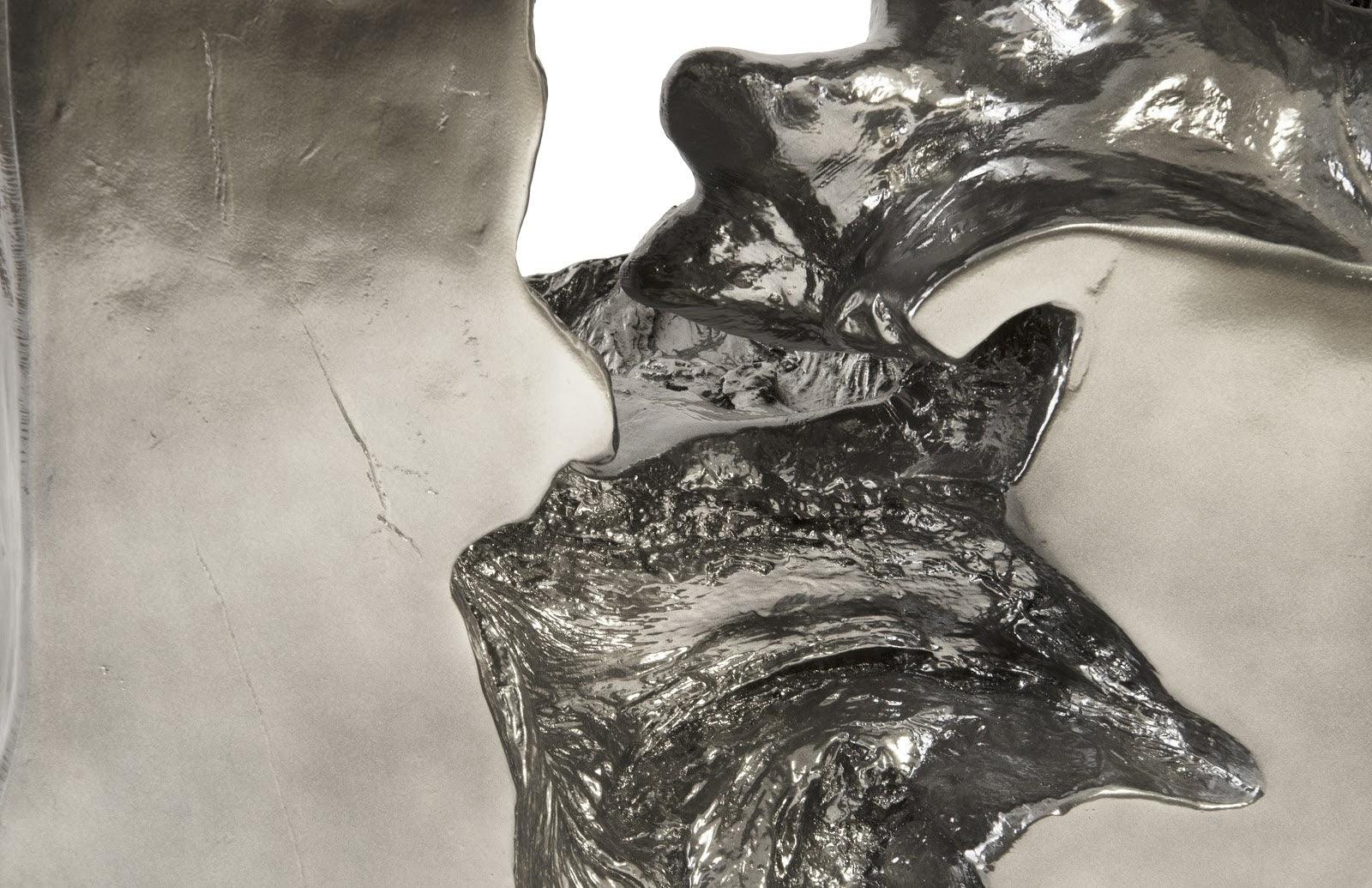 Plateada Hollow Console Liquid Silver - Euro Living Furniture