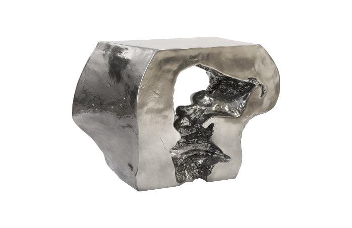 Plateada Hollow Console Liquid Silver - Euro Living Furniture