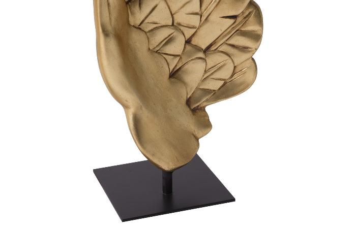 Gold Leaf Wing Table Top Accent Set Of 2 - Euro Living Furniture