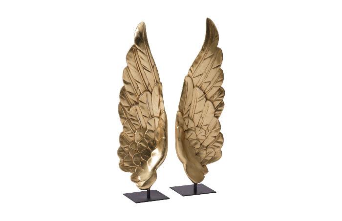 Gold Leaf Wing Table Top Accent Set Of 2 - Euro Living Furniture