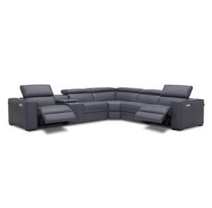 Ricardo 6Pc Motion Sectional In Blue/Grey - Euro Living Furniture