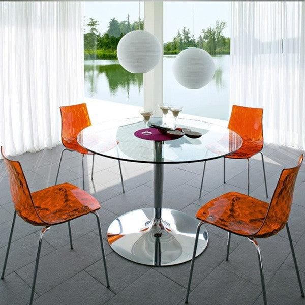 Planet Round Glass Table by Calligaris - Euro Living Furniture