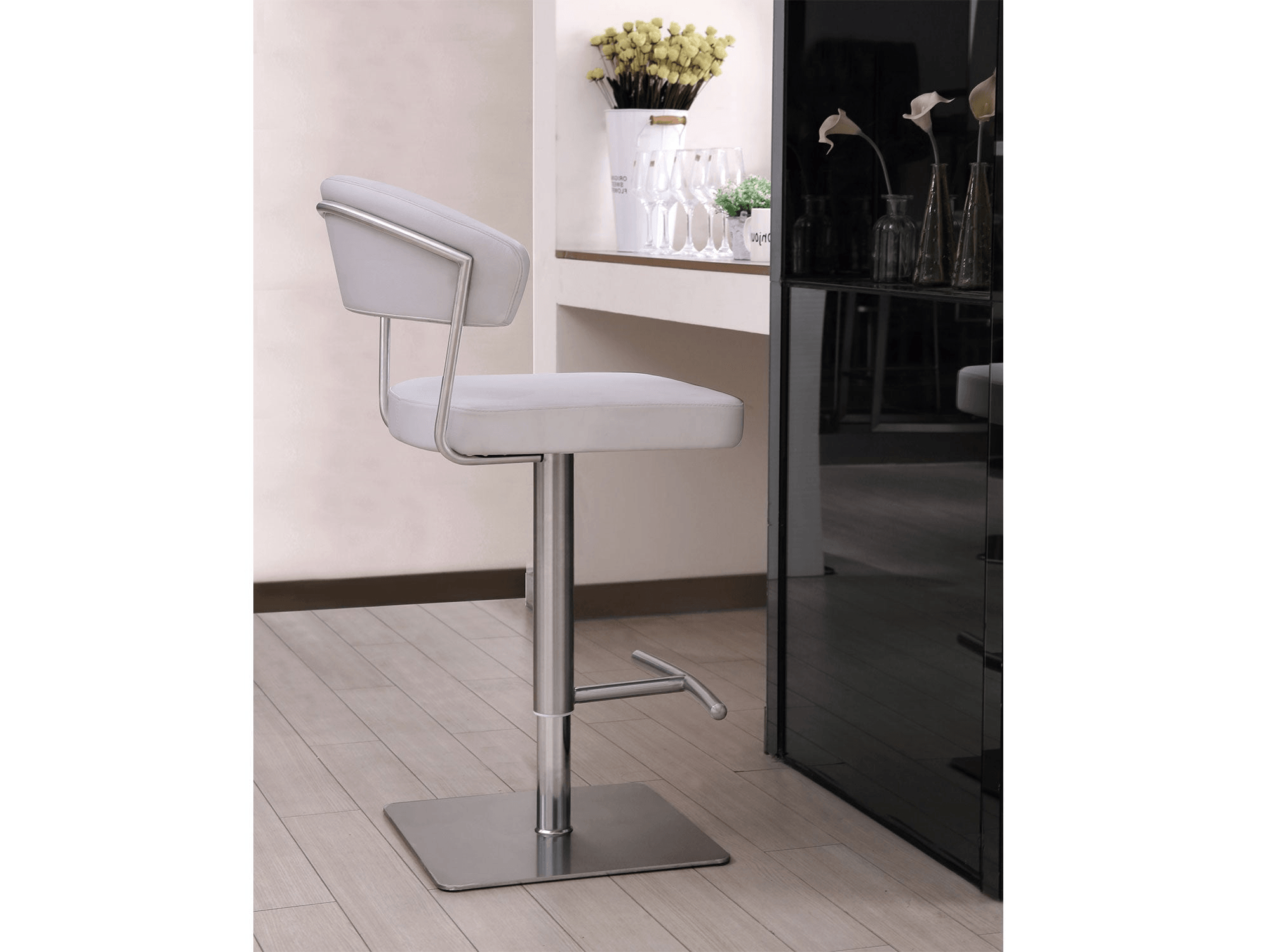 Maureen Barstool White - Euro Living Furniture