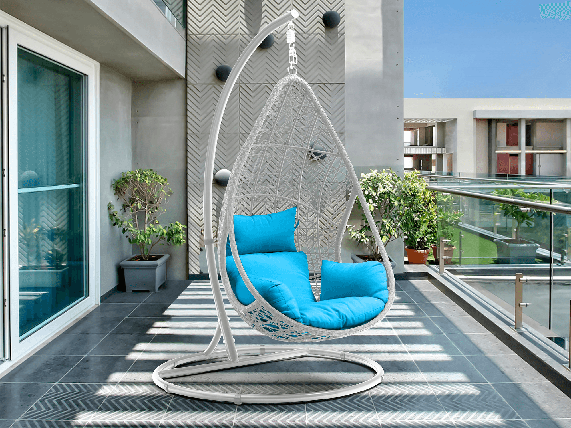 Rosamond Outdoor Egg Chair - Euro Living Furniture