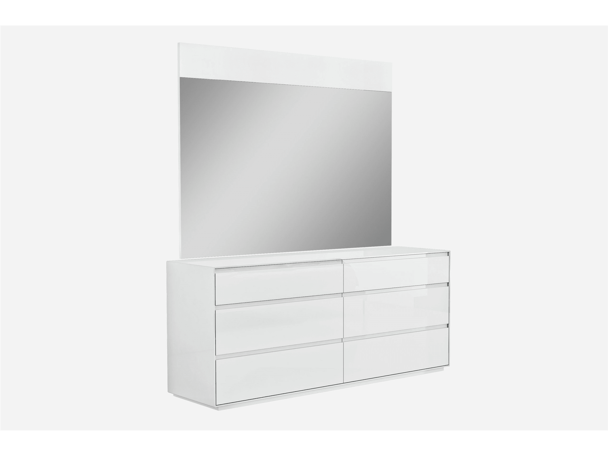 Malta White Double Dresser - Euro Living Furniture