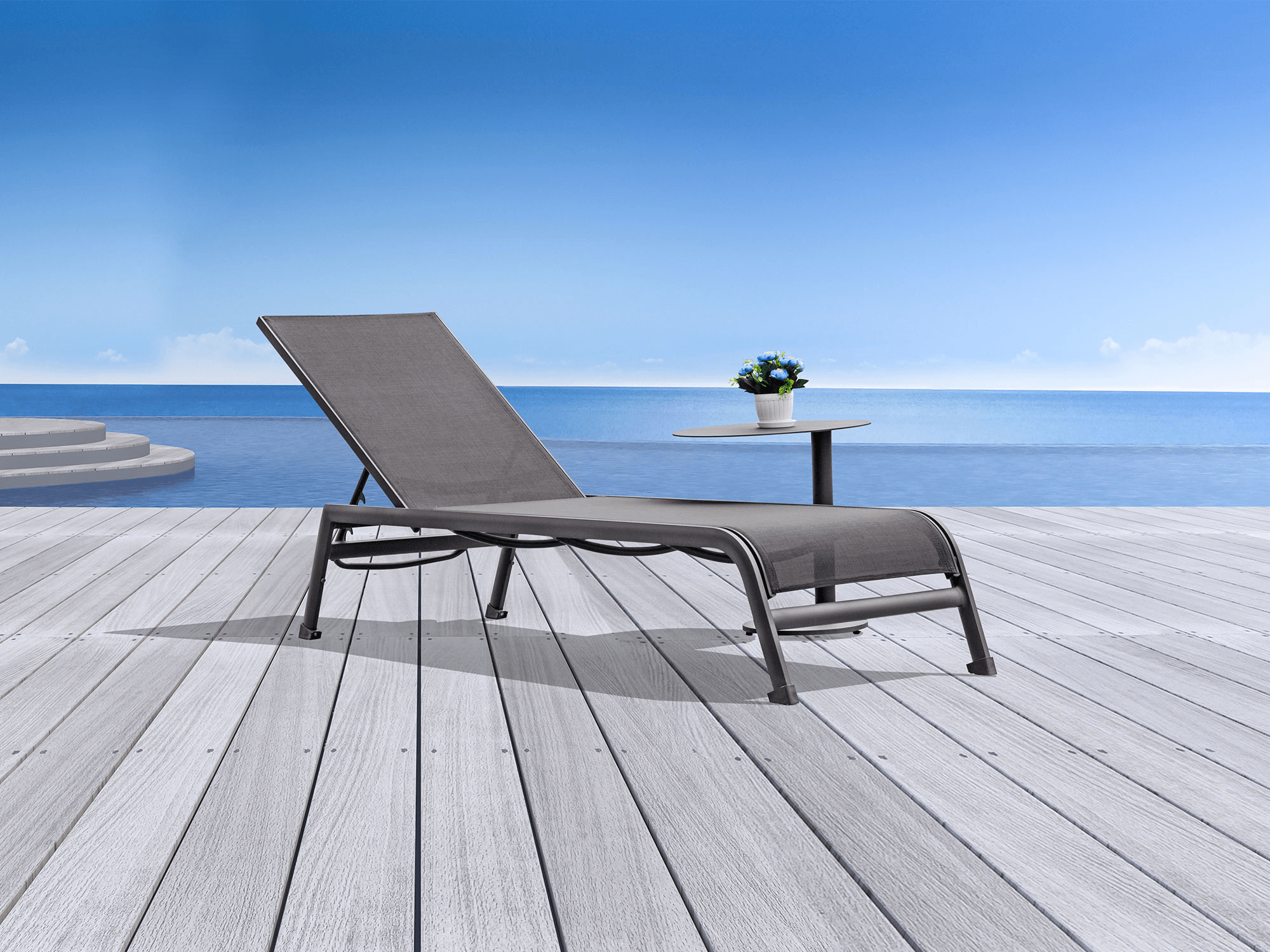 Brooke Outdoor Chaise - Euro Living Furniture