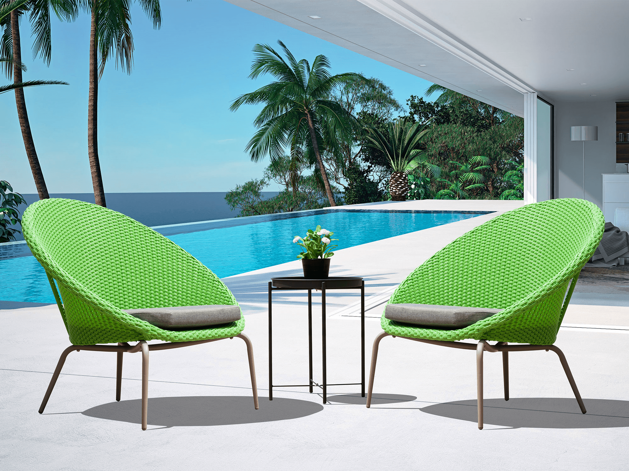 Sommer Outdoor Side Table - Euro Living Furniture