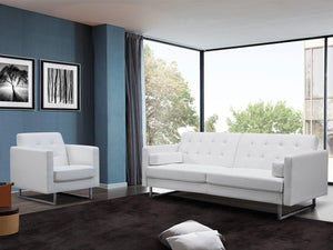 Kelly White Sofa Bed - Euro Living Furniture