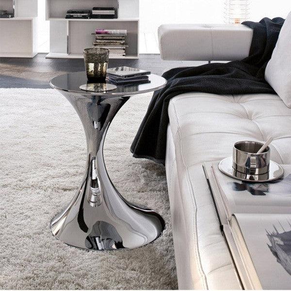 Andorra Modern Round End Table - Euro Living Furniture
