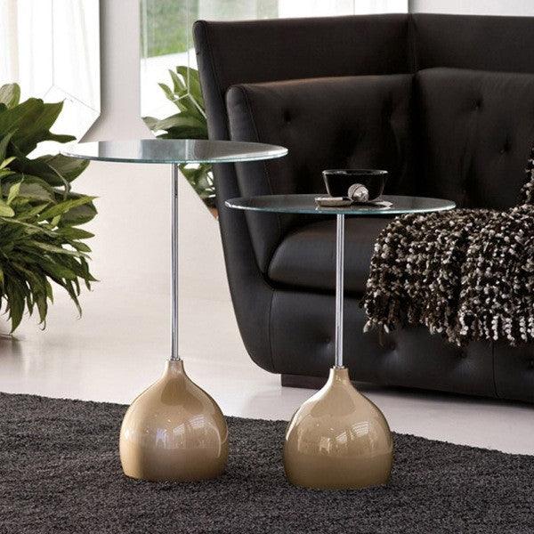 Adachi Modern Round End Table - Euro Living Furniture