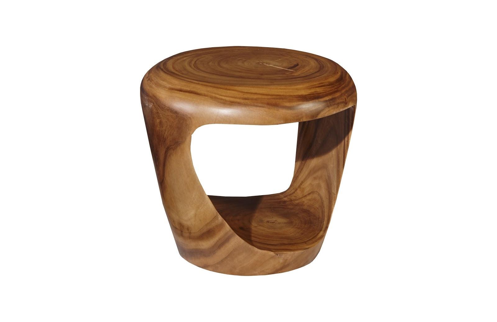 Grotto Side Table Chamcha Wood, Natural - Euro Living Furniture