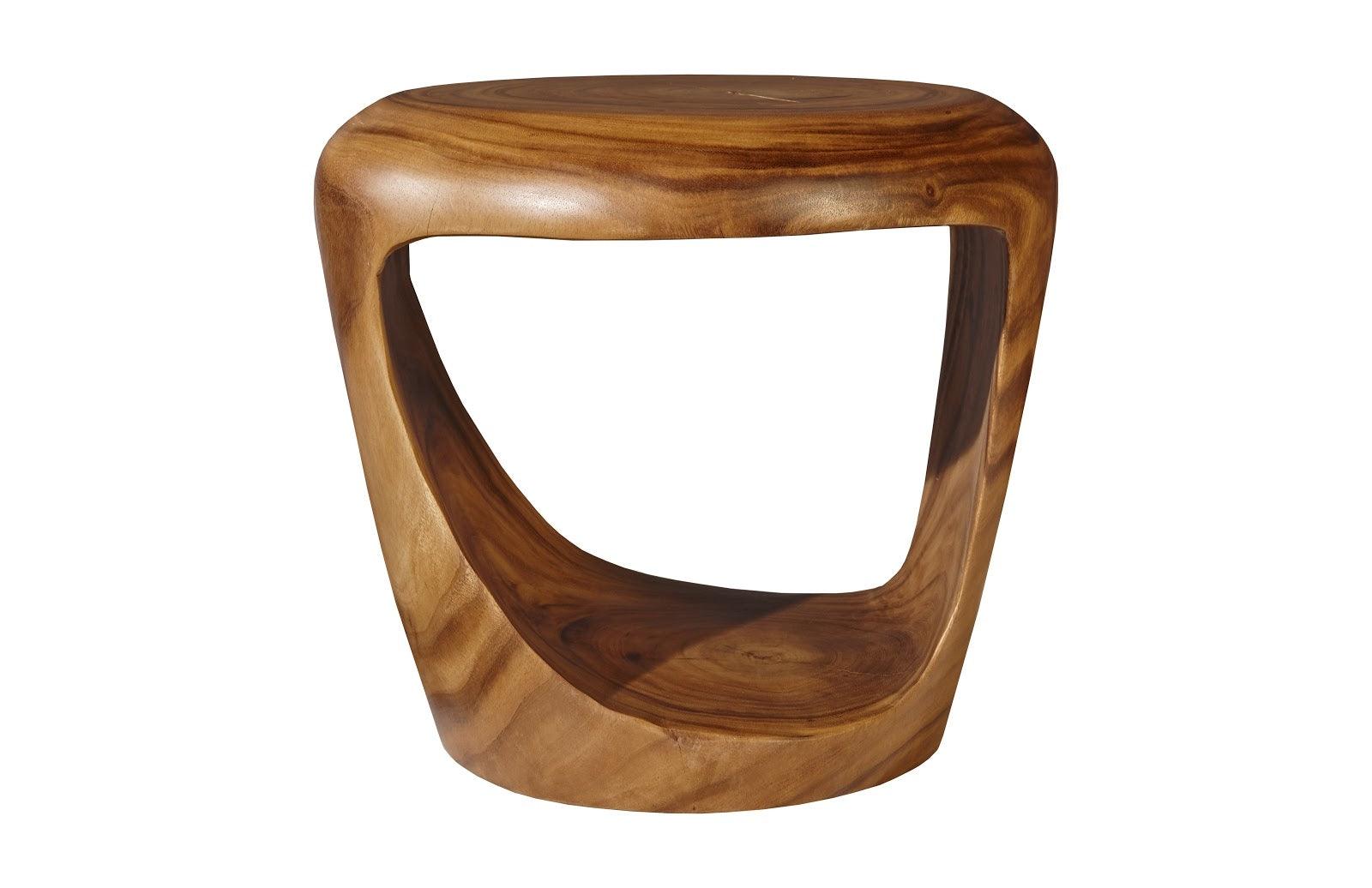 Grotto Side Table Chamcha Wood, Natural - Euro Living Furniture
