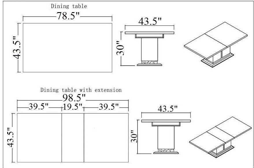 Valedina Dining Collection - Euro Living Furniture