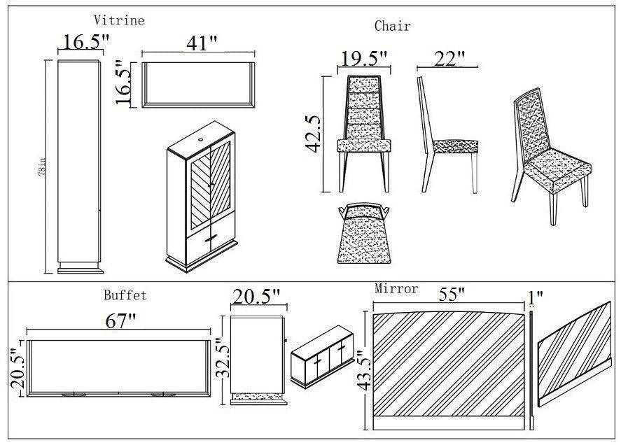 Valedina Dining Collection - Euro Living Furniture