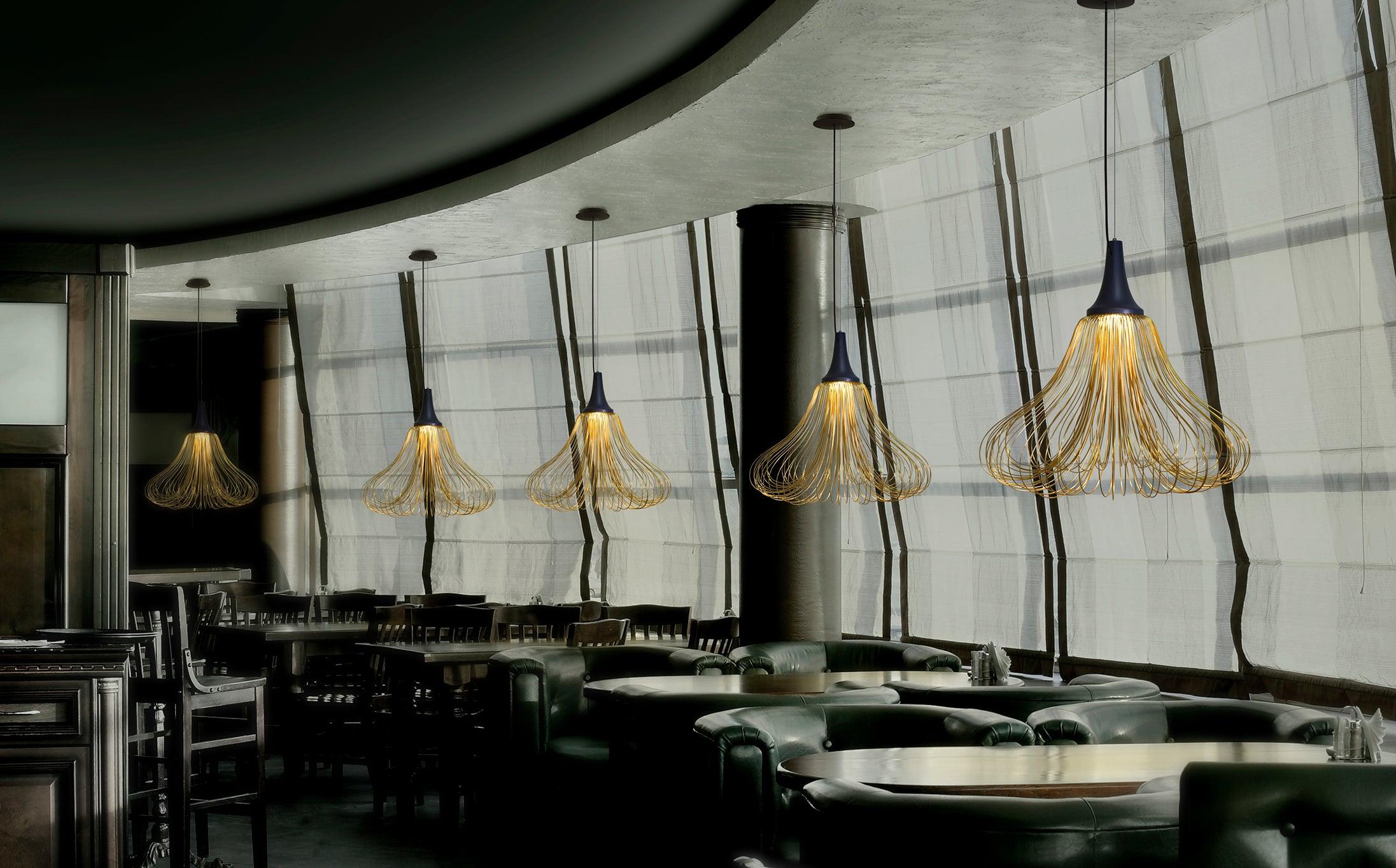 WHISK HANGING LAMP, LARGE - Euro Living Furniture