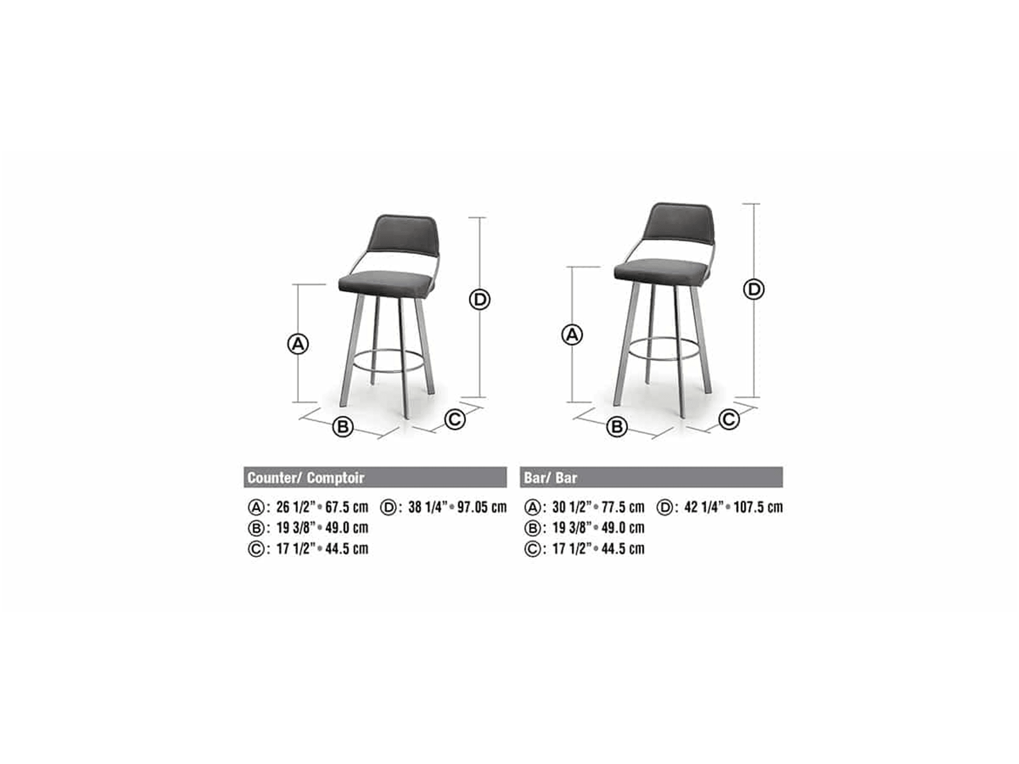 Pamina Bar Stool - Euro Living Furniture